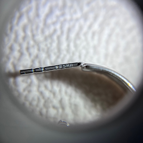 E013 | .925 Sterling Silver Latch Back Hoops - Picture 3 of 3